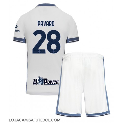 Camisa de Futebol Inter Milan Benjamin Pavard #28 Equipamento Secundário Infantil 2024-25 Manga Curta (+ Calças curtas)